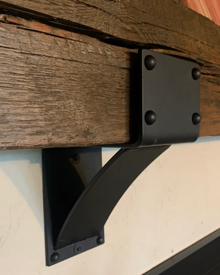 The Mottville 5" Mantel Bracket with Rivets – Heavy Duty Steel, Handmade USA