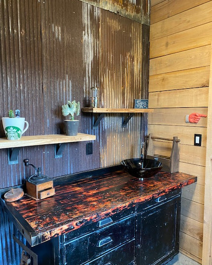 The Dibbles 3" Industrial Shelf Bracket – Heavy Duty Steel, Curved Support Bar, Handmade USA