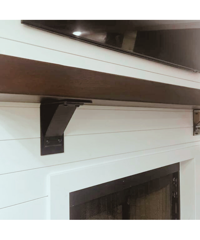 The Ithaca Rustic Bracket Support Brackets/Corbels 6" Depth x 6" Wall Mount Length Finish Uncoated - Raw Metal | Industrial Farm Co