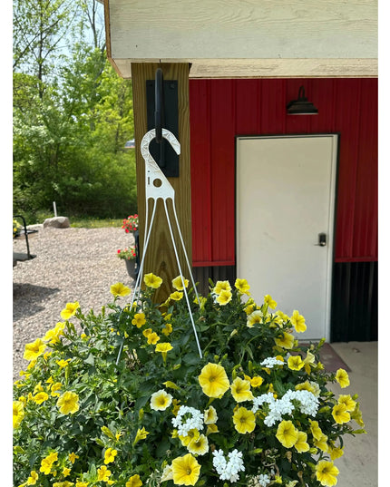 The Gregory Shepherd Hook Hook Black Powder Coat Backplate Wall Mount Length 3" x 9" | Industrial Farm Co