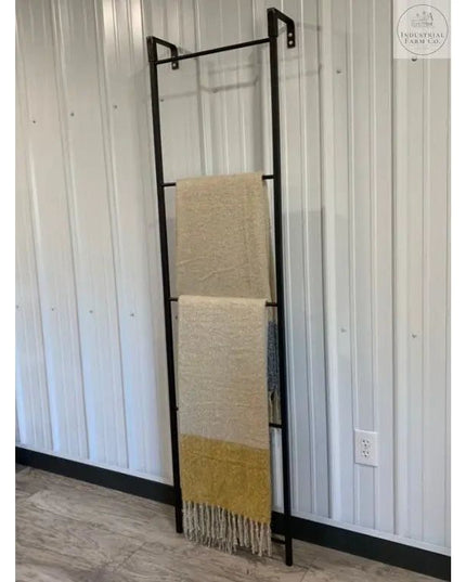 The Hal Standing Mounted Blanket Ladder  3ft - 16” Wide Finish Gold Powder Coat | Industrial Farm Co