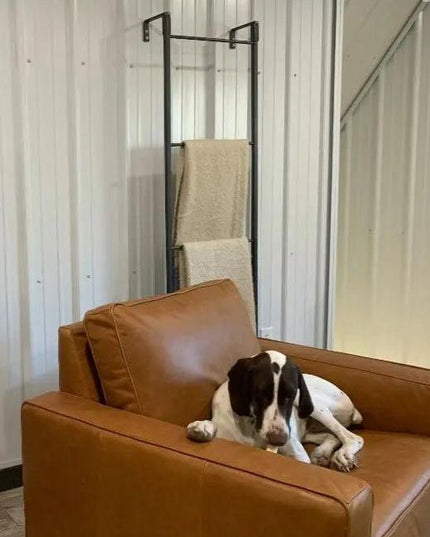 The Hal Standing Mounted Blanket Ladder  3ft - 18” Wide Finish Black Powder Coat | Industrial Farm Co