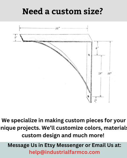 The Liverpool L Shelf Bracket – 1" Wide Heavy Duty Steel Support