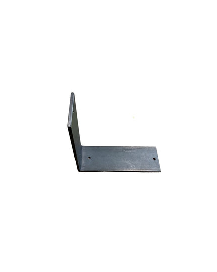 Heavy duty steel L-shaped shelf bracket in dark gray finish with mounting holes, 3 inch wide Owasco model by Industrial Fa...