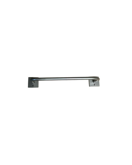 Split Rock stainless steel towel bar with modern industrial design and mounting brackets by Industrial Farm Co