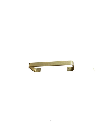The Emma Towel Holder in brushed brass finish by Industrial Farm Co - modern cabinet pull with clean geometric design