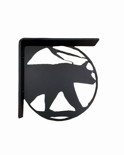 Decorative bear cut-out on metal bracket