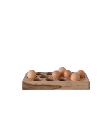 Acacia Wood Egg Tray
