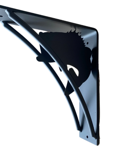 Bass-Inspired Custom Metal Shelf Brackets