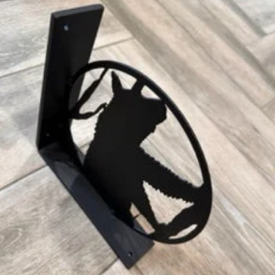 Handcrafted Metal Bear Cutout L-Bracket 2" Wide