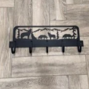 Handmade Wolf Design Coat Rack