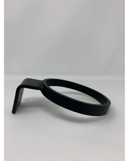 Black metal Hudson Wall Planter Ring by Industrial Farm Co showing minimalist circular design with wall mounting bracket o...