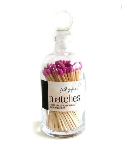 Fancy Apothecary Colored Matches Matches Mauve Matches   | Made Market Co.