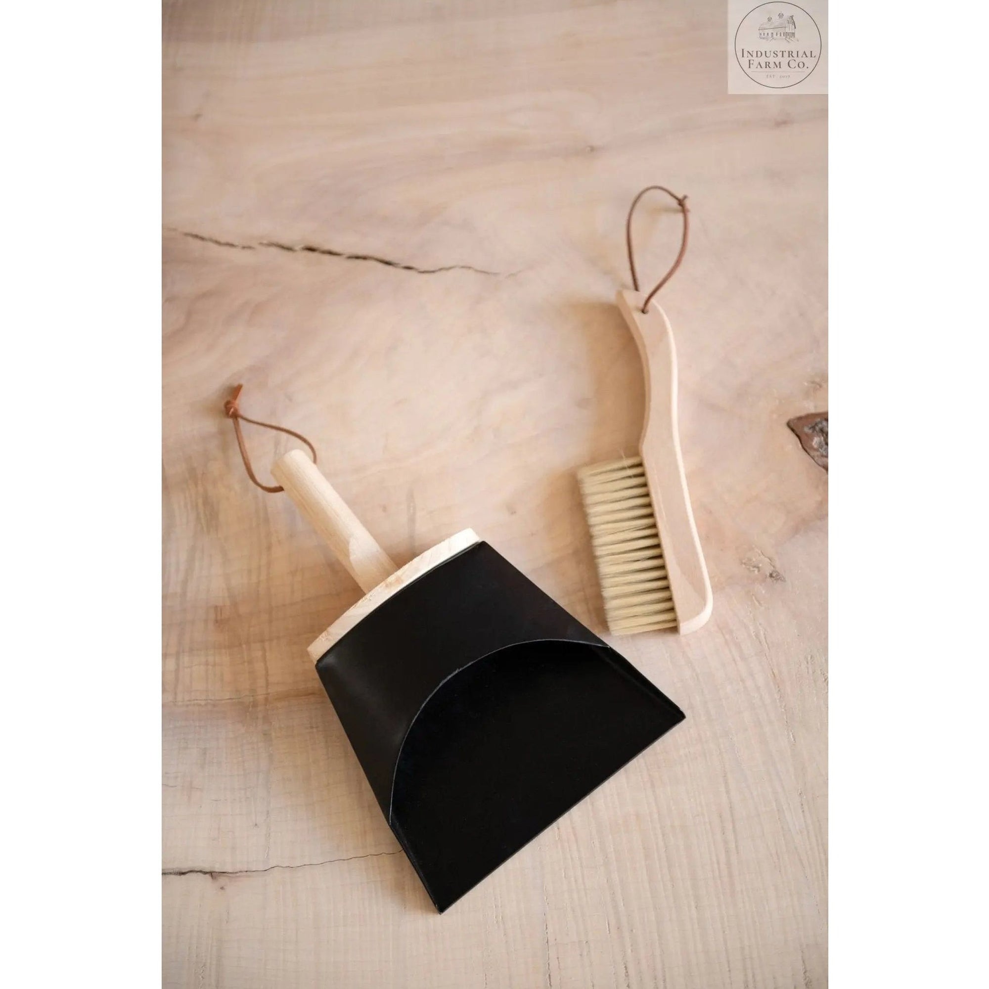 Wood Brush and Dustpan Set  Default Title   | Industrial Farm Co