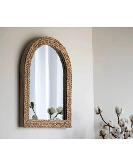 Braided Seagrass Framed Mirror  Default Title   | Industrial Farm Co