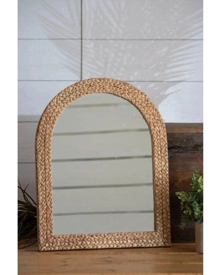 Braided Seagrass Framed Mirror     | Industrial Farm Co
