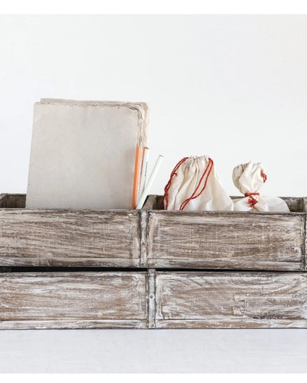 Found Brick Mould Wooden Container  Default Title   | Industrial Farm Co