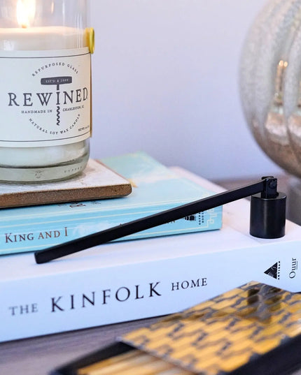 Brushed Gold Candle Snuffer  Matte Black   | Rewined