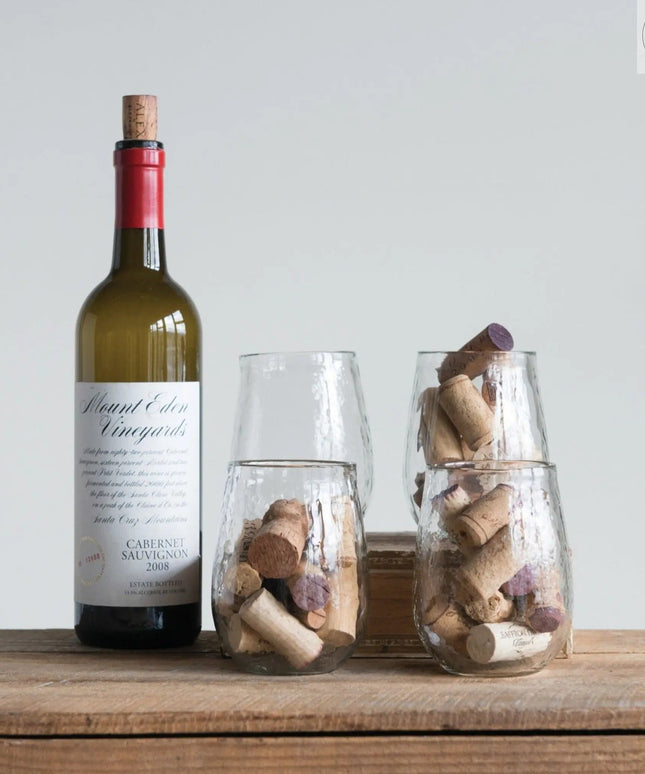 Hammered Wine Glass Set  Default Title   | Industrial Farm Co