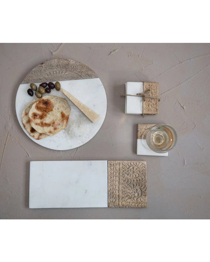 Hand Carved Coaster Set     | Industrial Farm Co