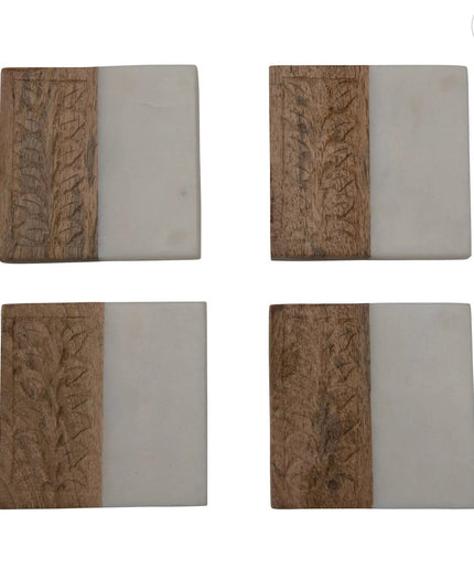 Hand Carved Coaster Set     | Industrial Farm Co