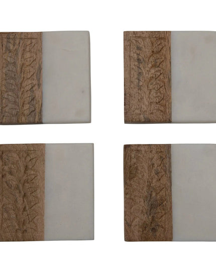 Hand Carved Coaster Set     | Industrial Farm Co