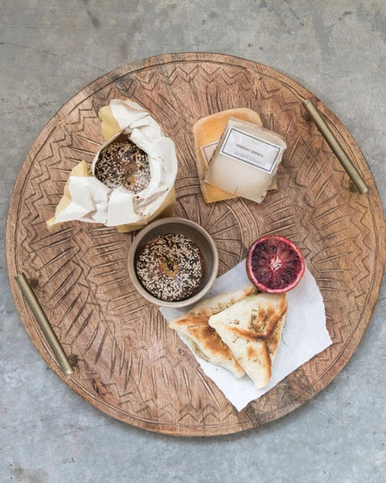 Hand Carved Mango Wood Tray  Default Title   | Industrial Farm Co