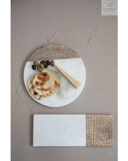 Hand Carved Charcuterie Serving Board     | Creative Co-op