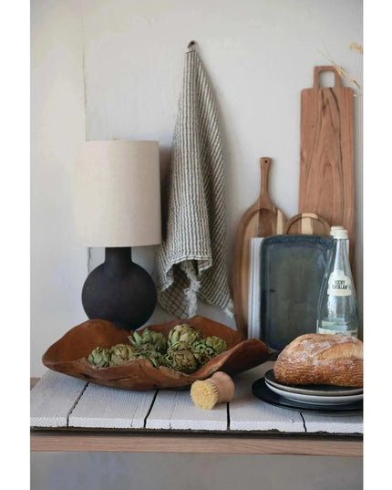 Hand-Carved Teak Bowl  Default Title   | Industrial Farm Co