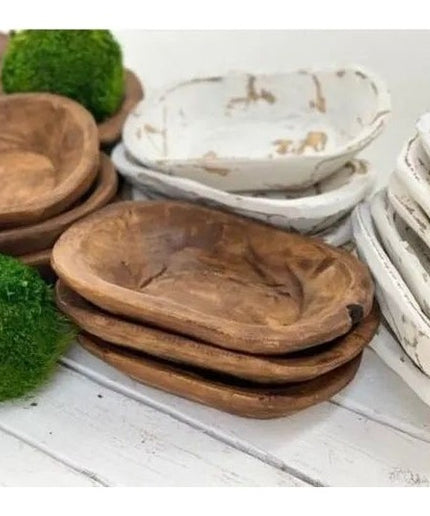 Hand Carved Wood Bowl Decorative Tray    | Stash Style