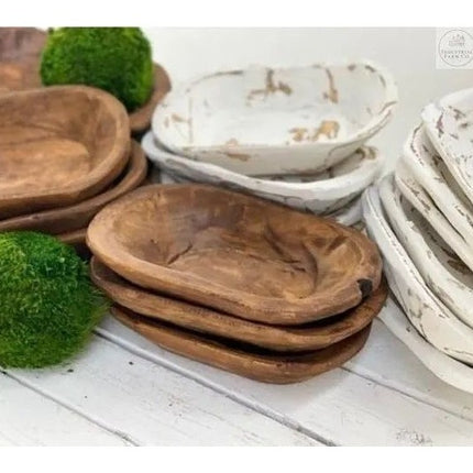 Hand Carved Wood Bowl Decorative Tray    | Stash Style