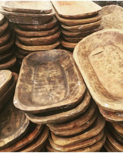 Hand Carved Wood Bowl Decorative Tray    | Stash Style