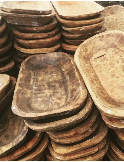 Hand Carved Wood Bowl Decorative Tray    | Stash Style