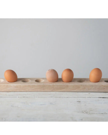 Unique Mango Wood Egg Holder  Default Title   | Industrial Farm Co