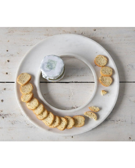 Round Marble Cracker Tray     | Industrial Farm Co