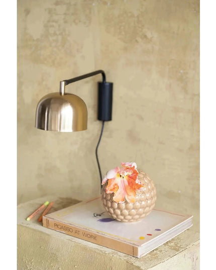 Navarino Brass Wall Sconce  Default Title   | Industrial Farm Co