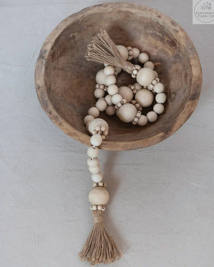 Nina Decorative Wood Bead Garland  Default Title   | Industrial Farm Co