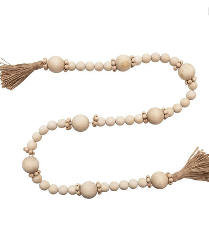 Nina Decorative Wood Bead Garland     | Industrial Farm Co