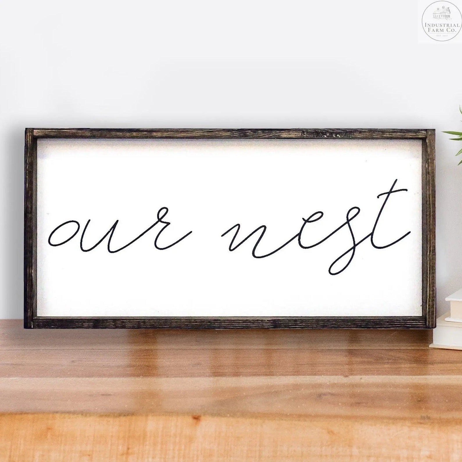 "Our Nest" Wood Sign Framed Sign Default Title   | Industrial Farm Co