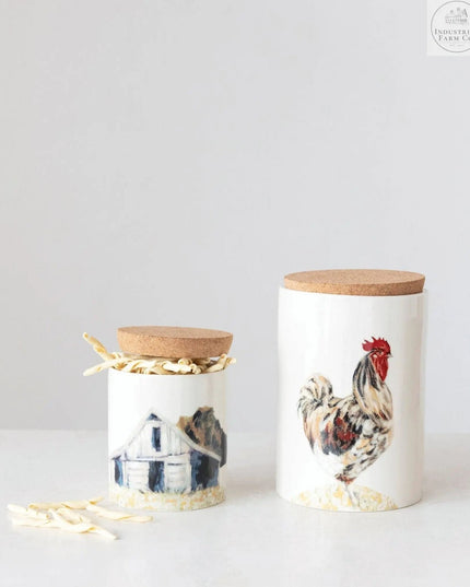 Farmhouse Rooster Canister  Default Title   | Industrial Farm Co