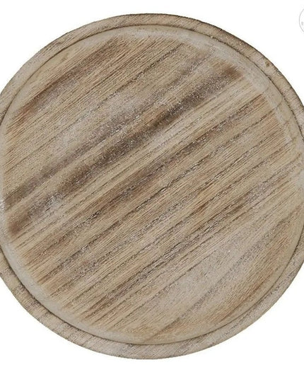 Rustic Paulownia Round Tray     | Industrial Farm Co