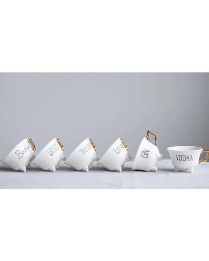 Pick Your Poison Stoneware Footed Teacup Set  Default Title   | Industrial Farm Co