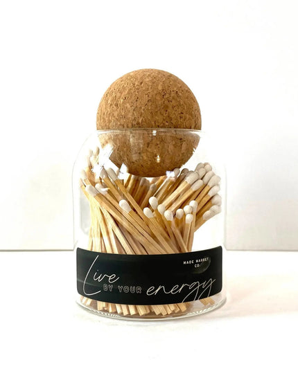 Round Cork Top Matches  Black Tip   | Industrial Farm Co