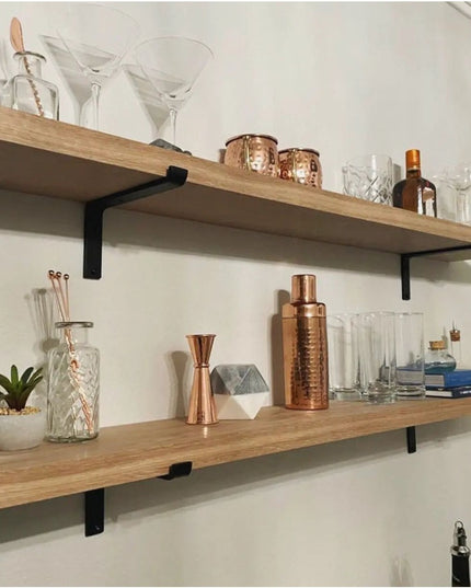 The Abbey Z Style Shelf Brackets Shelf Support 4"  Depth Finish Raw - Uncoated Metal | Industrial Farm Co