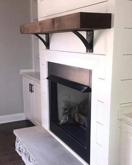 The Albany Mantel Corbel Brackets/Corbels 5" Depth x 5" Wall Mount Length Finish Gold Powder Coat | Industrial Farm Co