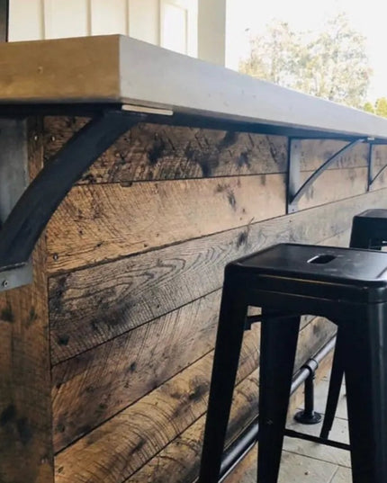 The Albany Mantel Corbel Brackets/Corbels 5" Depth x 7" Wall Mount Length Finish Copper Powder Coat | Industrial Farm Co