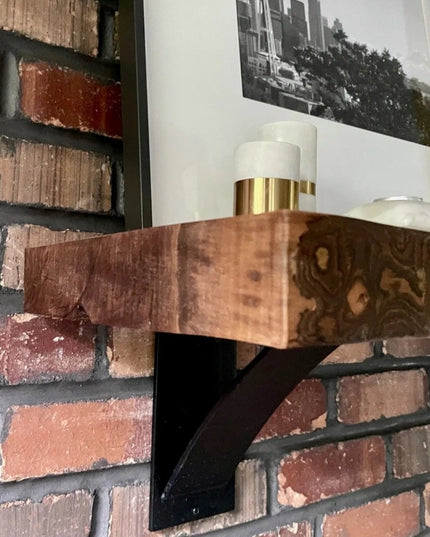 The Albany Mantel Corbel Brackets/Corbels 6" Depth x 6" Wall Mount Length Finish Copper Powder Coat | Industrial Farm Co