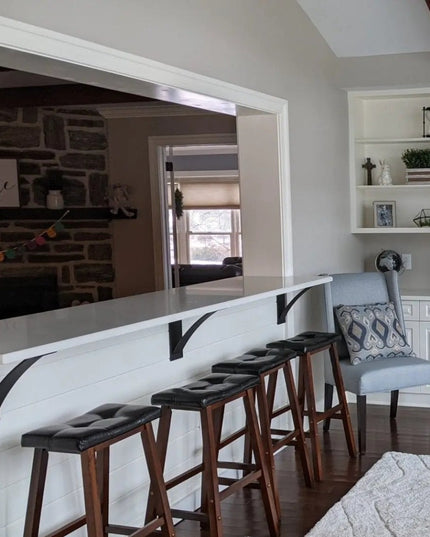 The Albany Mantel Corbel Brackets/Corbels 6" Depth x 6" Wall Mount Length Finish Silver Powder Coat | Industrial Farm Co