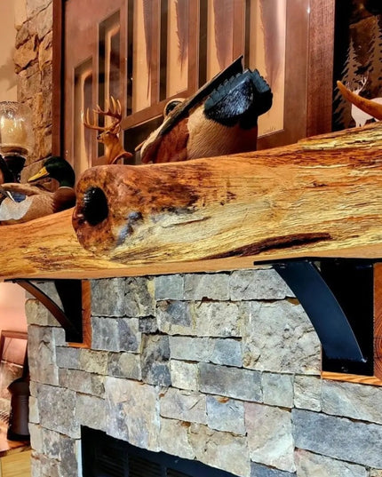 The Albany Mantel Corbel Brackets/Corbels 8" Depth x 10" Wall Mount Length Finish Copper Powder Coat | Industrial Farm Co