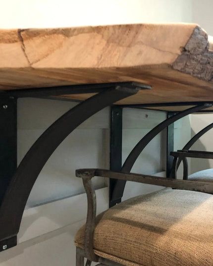 The Andrew Countertop Support Shelf Support 5" Depth x 5" Wall Mount Length Finish Raw - Uncoated Metal | Industrial Farm Co